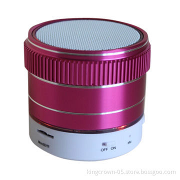 Portable wireless speaker with light, aluminum case, 3W output